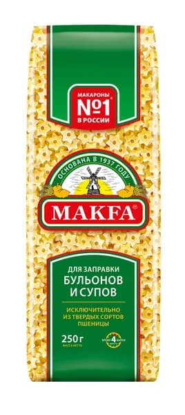 Макароны Makfa / Макфа Звездочки для заправки бульонов и супов 250г / макаронные изделия