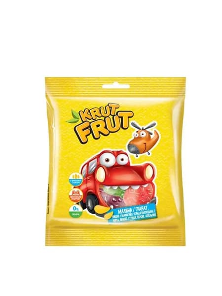 KrutFrut Жевательный мармелад в форме машинок, 70 гр