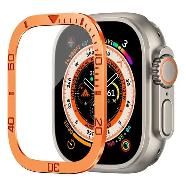 HD Закаленное стекло для Apple Watch Ultra 2 49 мм, Защитная пленка для экрана, Металлическая рамка с защитой от царапин