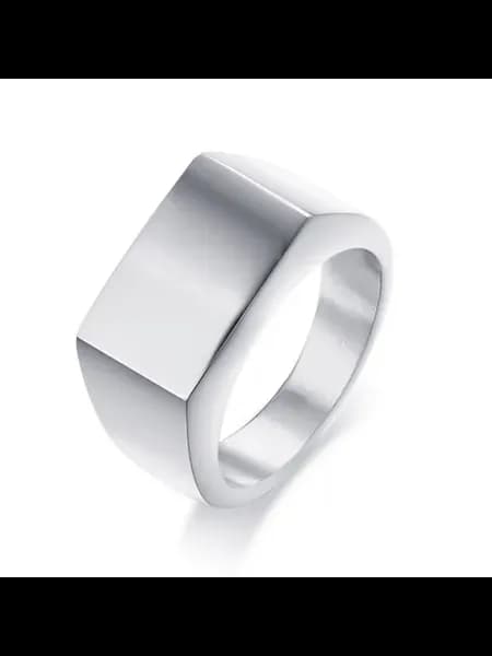 Кольцо-печатка из нержавеющей стали, Silver, Размер 11