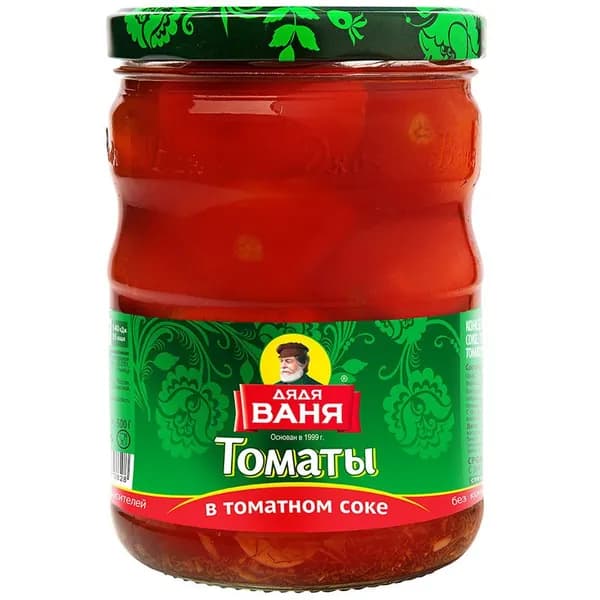 Томаты Дядя Ваня в томатном соке неочищенные, 950 г