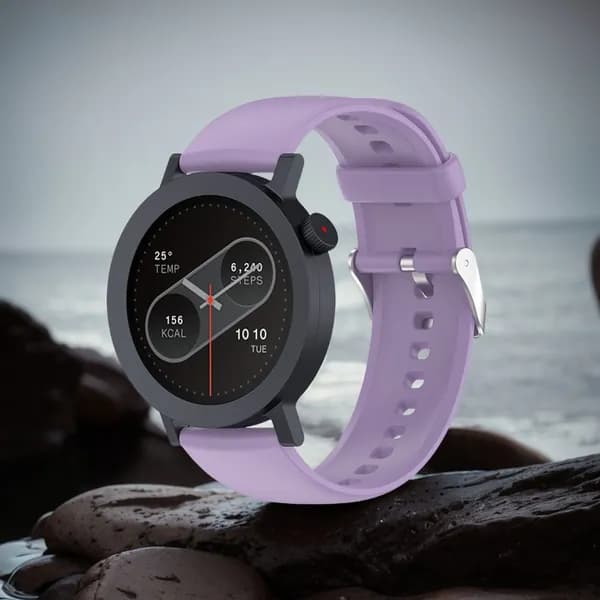Силиконовый ремешок для CMF Watch Pro1 и Pro2, фиолетовый, с металлической застёжкой