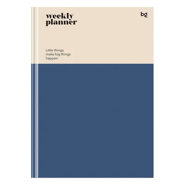 Школьный планер 1-11 кл. 64л. (твердый) матовая ламинация, BG "Weekly planner. Blue" (Пш5т64_лм 06328)