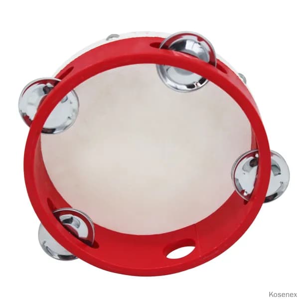 Ручной бубен с кожаной поверхностью и деревянной основой для музыкального веселья