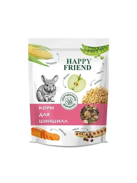 Корм для шиншиллы HAPPY FRIEND 500г