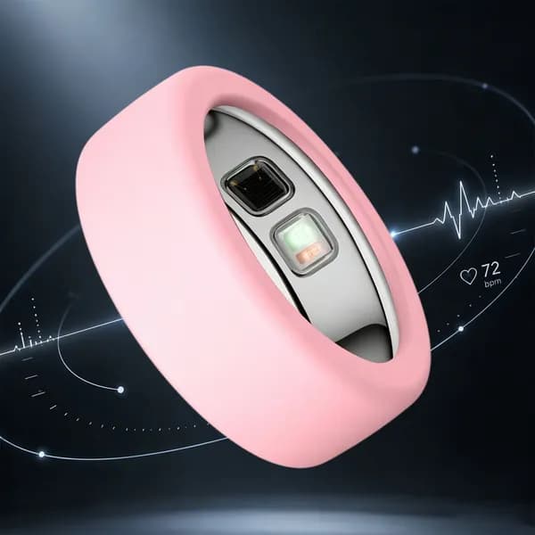 Силиконовый чехол для Oura Ring 5, розовый, размер S