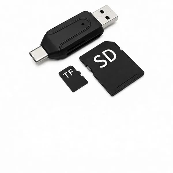 Кардридер USB Type-C 2 в 1 для SD и MicroSD карт, USB 2.0 OTG адаптер для чтения флешек для смартфона, планшета и ноутбука