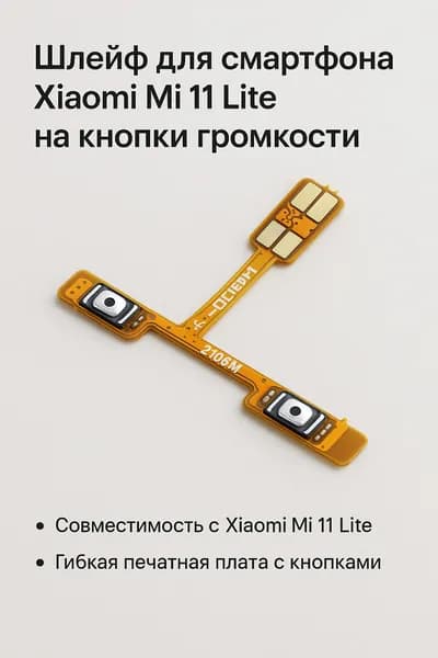 Шлейф для смартфона Xiaomi Mi 11 Lite на кнопки громкости