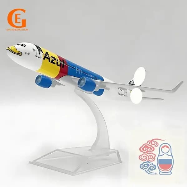 Металлическая Модель Самолета Azul Airlines Бразилия Аэробус 320, Масштаб 1:400, Синий