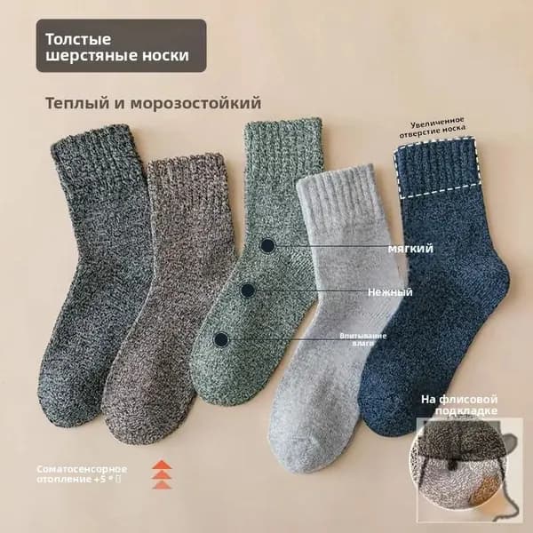 Носки мужские, 5 пар