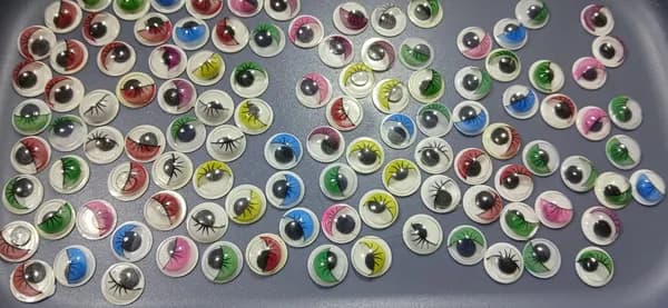Самоклеющиеся подвижные глаза для рукоделия_8mm/54пары