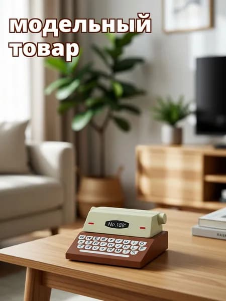 Винтажная мини печатная машинка из дерева для декора комнат