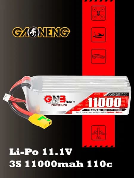 Аккумулятор Li-po Gaoneng GNB 11000mah 3S2P 11.1V 110C 46x49x164mm XT60
