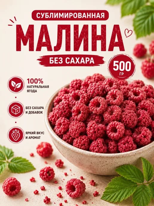 Малина сублимированная целая