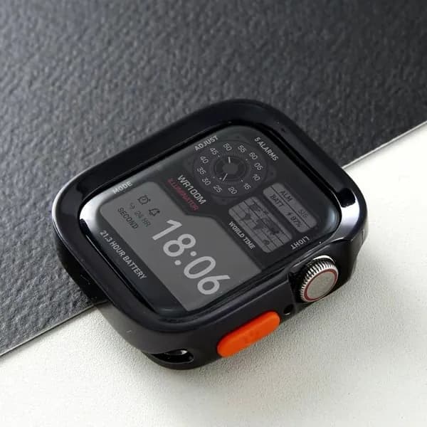 Защитный силиконовый чехол для корпуса часов Apple Watch 45 mm, бампер на Апл Вотч 7, 8, 9
