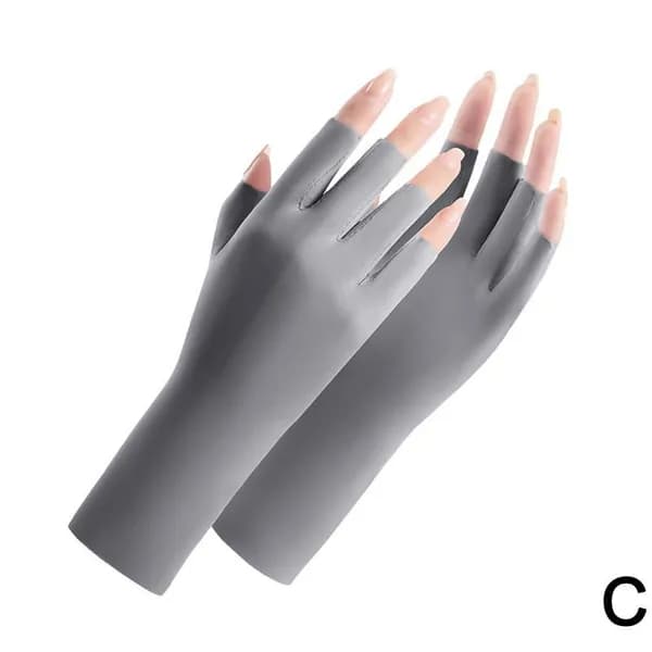 Новые женские эластичные перчатки Ice Silk с защитой от ультрафиолета и защитой от солнца
