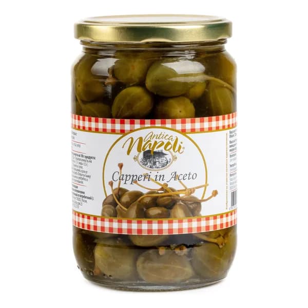 Каперсы с ножкой Antica Napoli с уксусом, 690г