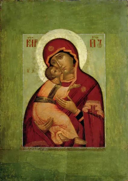 икона Богородицы Владимирской Умиление 1626-1686, Репродукция. Формат А4