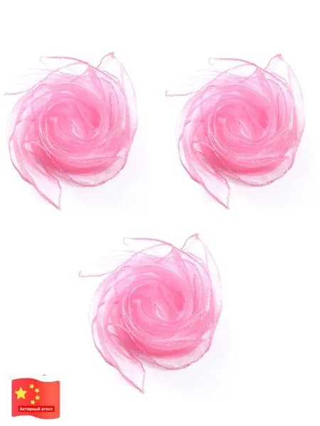 Универсальные газовые платочки для танцев, жонглирования, на голову и шею- набор 3 шт.