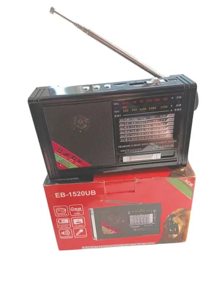 Радиоприемник портативный переносной EB-1520UB AM/FM/SW/USB/TFCard/фонарь