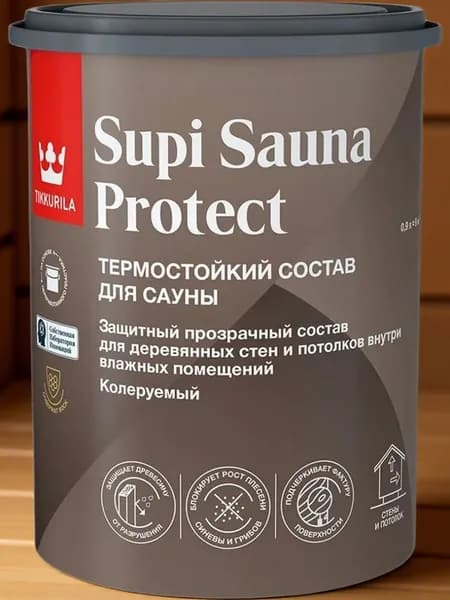 Состав для сауны Tikkurila Supi Sauna Protect полуматовый 0,9 л