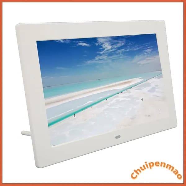 10 Inch Digital Photo Frame, Высококачественный IPS экран, для домашнего использования и подарков Белый европейский стандарт