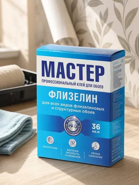 Клей для флизелиновых обоев Мастер, 200 г, артикул 6384