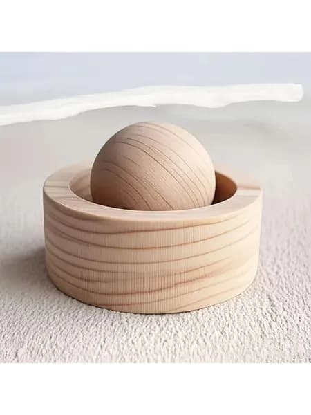 Деревянный диффузор для эфирных масел, шар, 5x3.5 см, для дома и авто