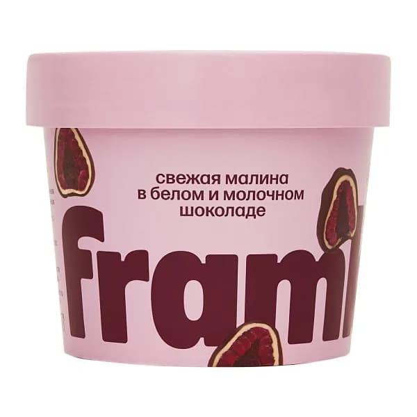 Малина в белом и молочном шоколаде быстрозамороженная Frambini 130г