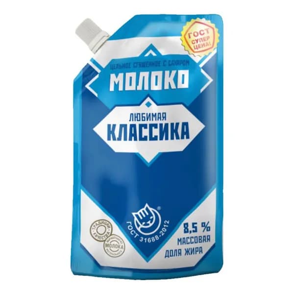 Сгущенное молоко Любимая классика 8,5% 270 г