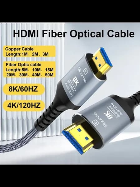 HDMI оптоволоконный кабель 2M, 8K@60Hz, 4K@120Hz