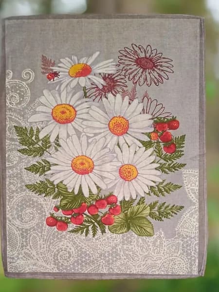 Полотенце кухонное кухонное, Льняная фактура, 45x60, 1шт