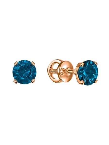 NIAGARA JEWELRY Серьги ювелирные Пусеты Золото красное 585 пробы