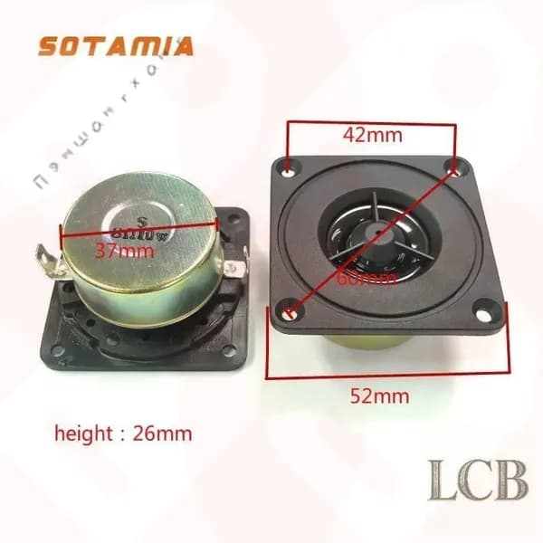 SOTAMIA 2Pcs 2-дюймовый Портативный Твитер HiFi Динамик 8 Ом 10 Вт Громкий динамик, музыкальный звук домашнего кинотеа