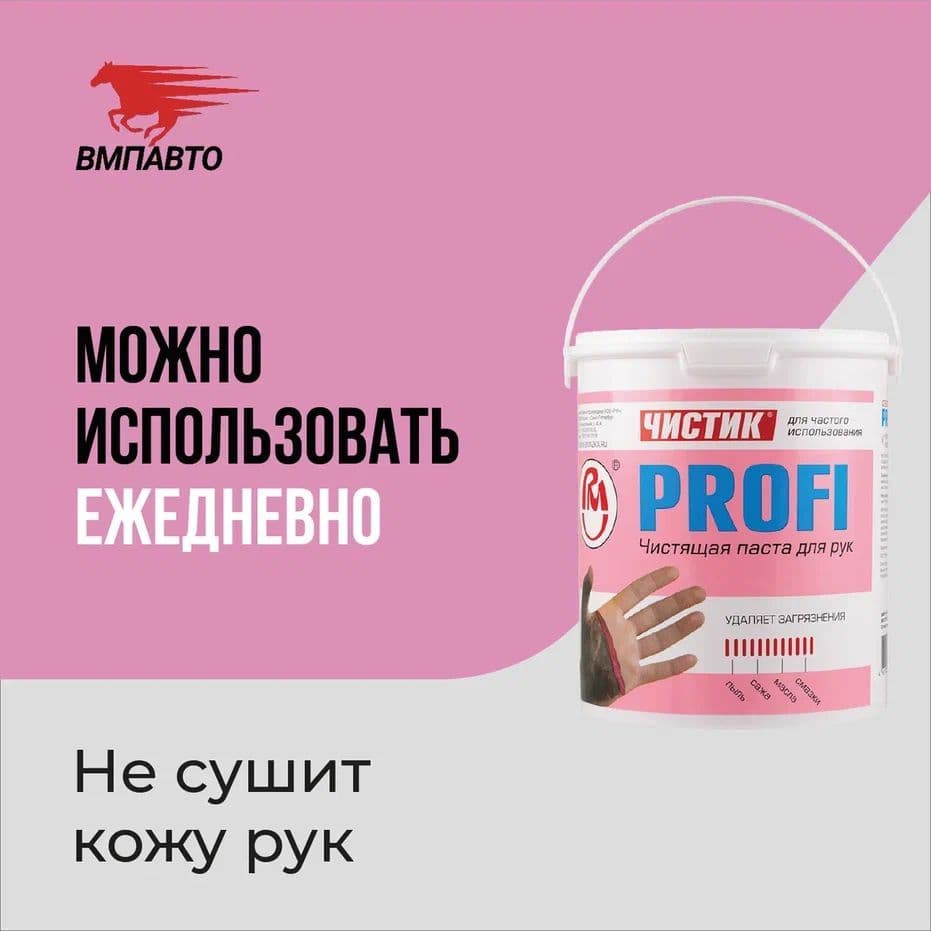 Паста для очистки рук ЧИСТИК Профи ( PROFI ) 2 кг ведро, ВМПАВТО, очиститель рук