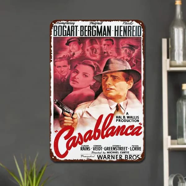 Металлическая картина Касабланка , прямоугольная, 30 20 см, для настенного декора
