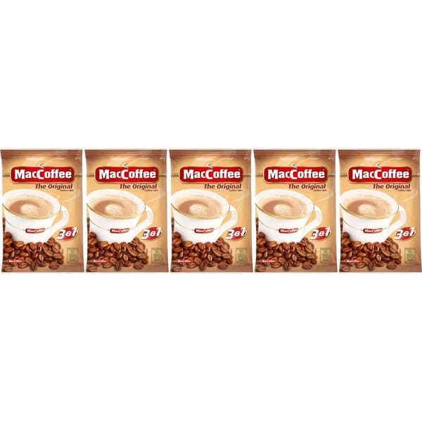 Кофейный напиток MacCoffee 3 в 1 растворимый 20 г х 50 шт, набор: 5 штук