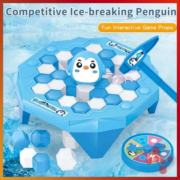 Эксклюзивная настольная игра Лас Играс KIDS Спаси пингвина для семейного досуга Чья льдина крепче