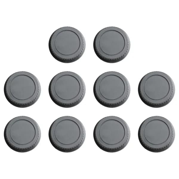 10 шт.Задняя крышка для объектива Canon EOS из ударопрочного пластика, чёрная