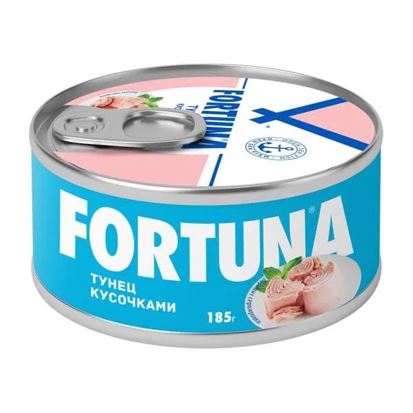 Тунец натуральный кусочками Fortuna 185г