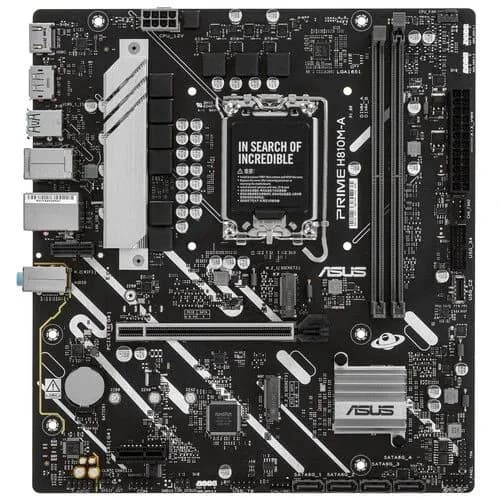 ASUS PRIME H810M-A-CSM [LGA 1851, Intel H810, 2xDDR5-6400 МГц, 1xPCI-Ex16, 2xM.2, Micro-ATX], Материнская плата