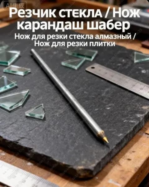 Резчик стекла / Нож карандаш шабер/ Нож для резки стекла алмазный / Нож для резки плитки