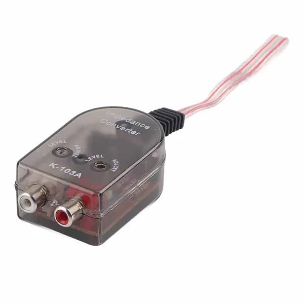 Car Stero Регулируемый Speaker Высокий к - Low RCA Line Audio Impedance Converter