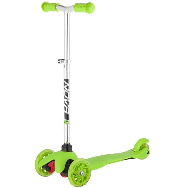 Самокат-Кикборд детский, NOVATRACK Disco kids 2020, зеленый, 120/80 мм