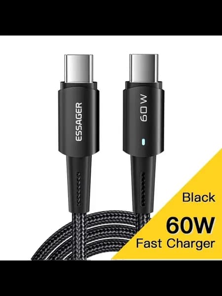 Кабель Type-C 3м, 60W Black