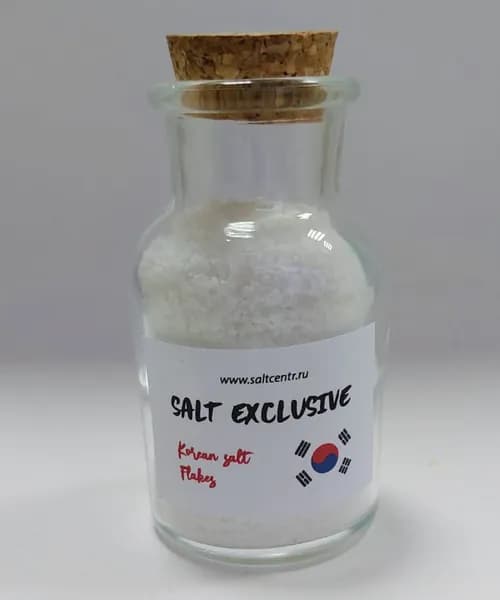 Эксклюзивная пищевая соль корейская SALT EXCLUSIVE Korean Salt Flakes (мини хлопья) 60 гр., стекло