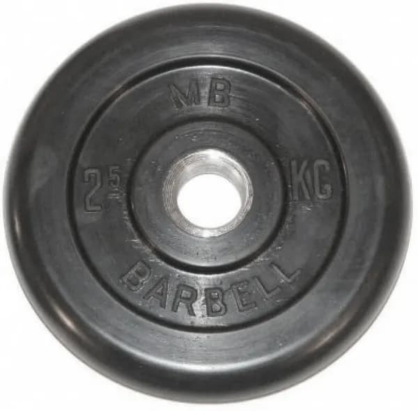 Диск MB Barbell для штанги и гантелей 2,5 кг, с металлической втулкой, посадочный диаметр 31 мм