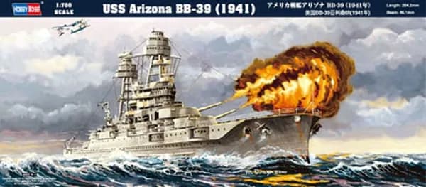 Hobbyboss 83401 1:700 Военный корабль США "Аризона" (1941) Сборная модель судна