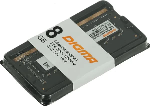Digma Оперативная память DGMAS43200008S DDR4, 3200 МГц, 1 x 8 ГБ (DGMAS43200008S)