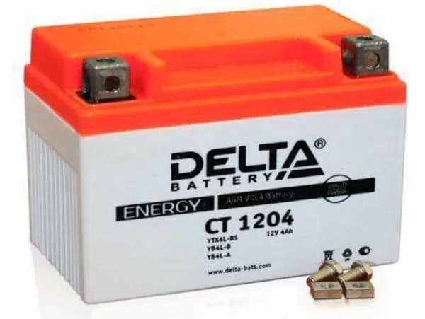 Delta Battery Аккумулятор для мототехники, 4 А•ч, Обратная (-/+) полярность